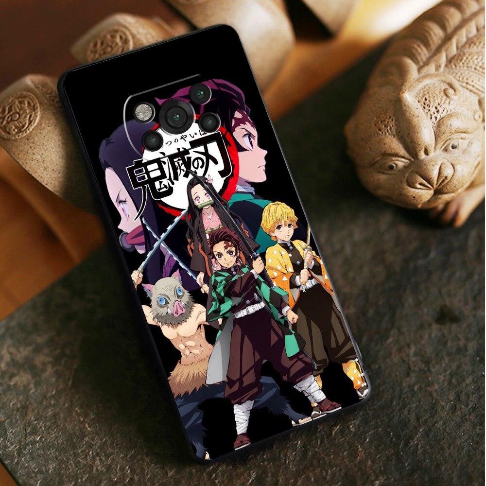 Für Xiaomi POCO MI 11 lite F3 10T M4 Pro 5G X3 NFC 11T F4 GT X4 M3 9T Handyhülle Mode Demon Slayer Kimetsu No Yaiba