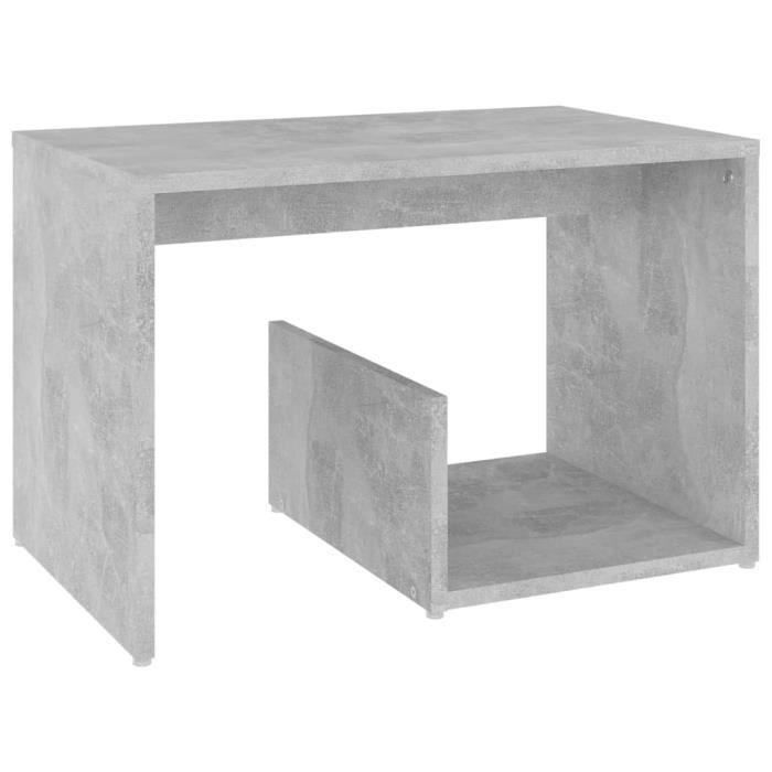 VidaXL Side Table Concrete Grey 59x36x38 Cm Chipboard