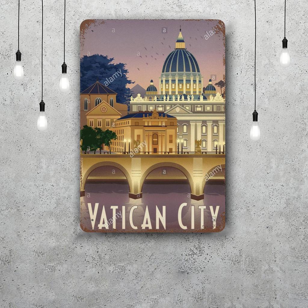 city Retro Vintage Tin Sign Poster Decorative Plaque Metal Plate Wall Decor