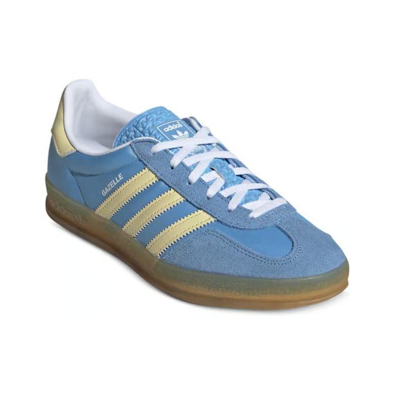 adidas Damen Gazelle Indoor Blue Burst Gelb Damen Sneaker Halb-Blau-Burst Fast-Gelb Wolkenweiß IE2960