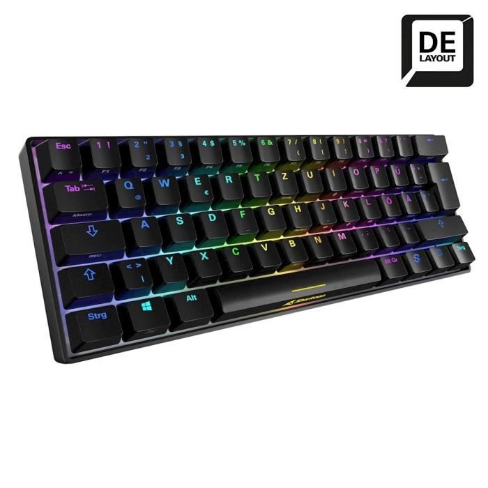 Clavier Mécanique - SHARKOON - SKILLER SGK50 S4 - USB - QWERTZ - Rétroéclairé LED