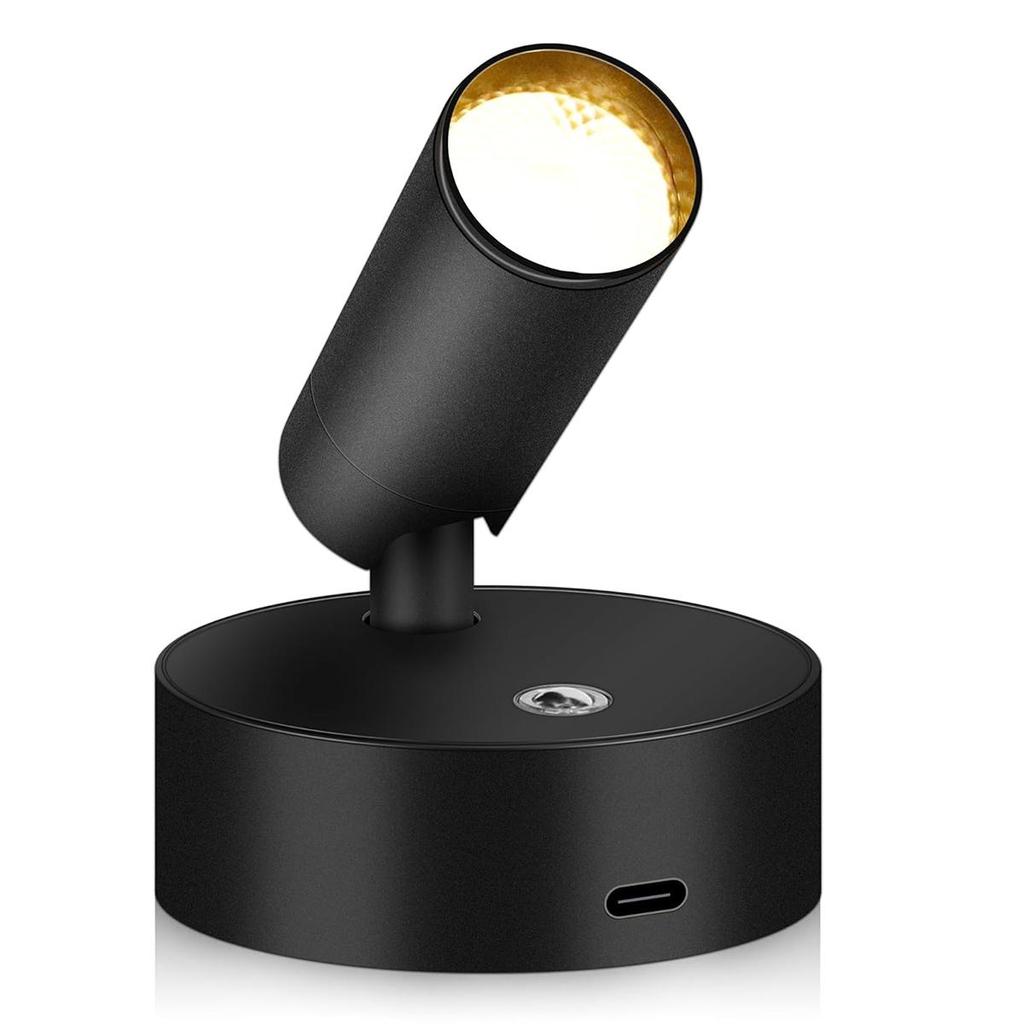 Kabellose Wandleuchte Magnetische Basis Touch Beside Lampe USB Wiederaufladbar Dimmbar Innenbeleuchtung Downlight LED Dekor Schlafzimmer Nacht