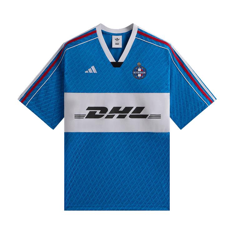 

Kith Для футбола Adidas Dhl Express Джерси Синий Взрыв Мужские Топы JN3586 L