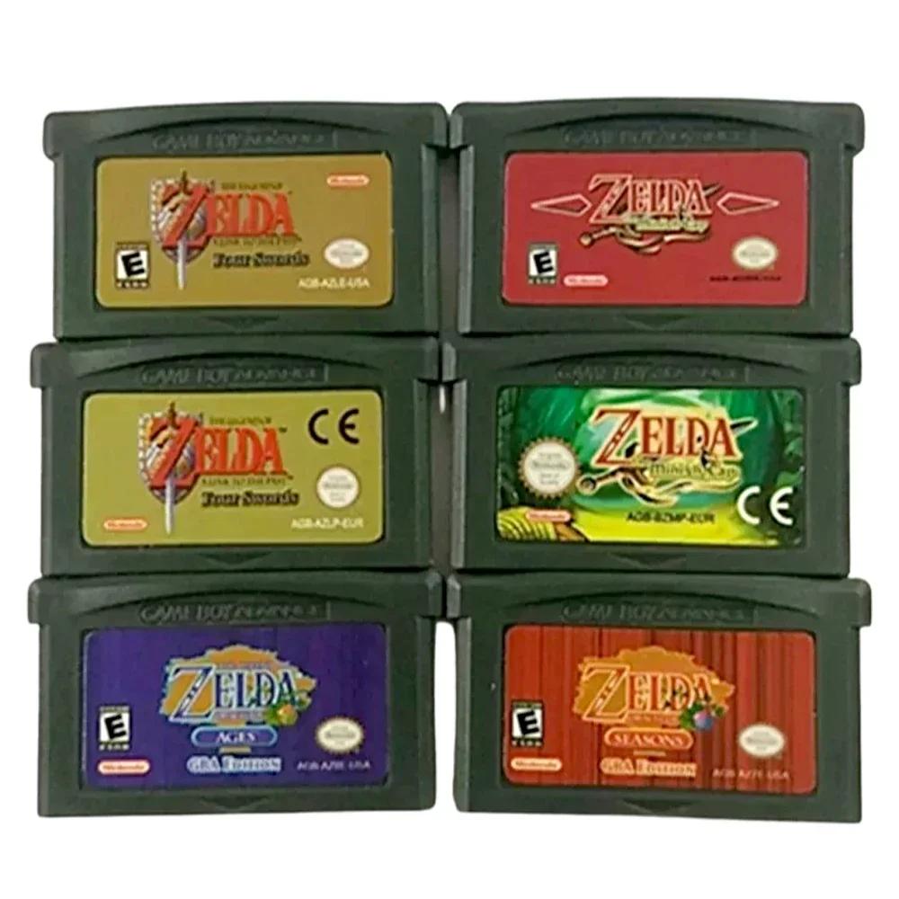 

GBA Game Zeld Series 32 Bit Video Game Cartridge Console Card Minish Cap Four Swords Awakening DX Double Pack for GBA/NDS
