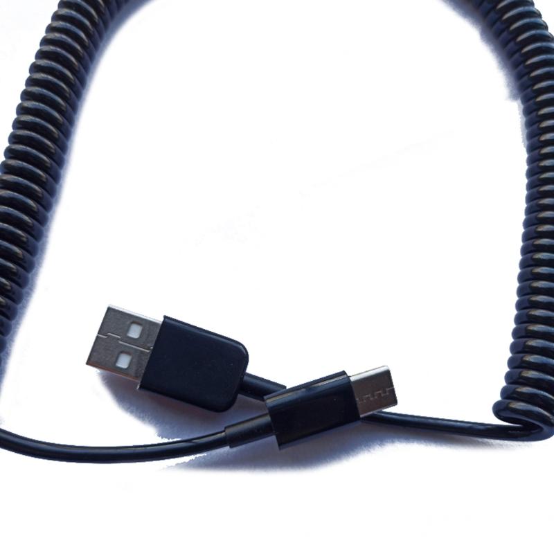 USB C Port Coiled Cable Wire Mechanical Keyboard GH60 USB Cable Type c USB Port for Poker 2 GH60 Keyboard Kit DIY