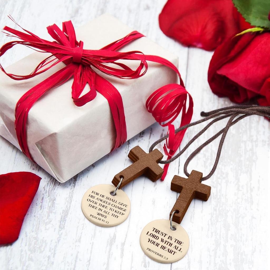Sivak 5 Pcs Car Air Freshener Cross Mirror Hanging Christian Gift Accessories Daily Bible Car Rearview Decor Accessories Jesus Ornament Religious