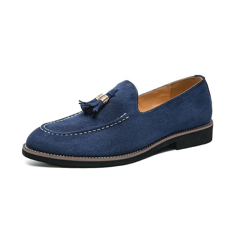 

Чоловічі замшеві лофери сліпони з китицями на весну та осінь Size 44