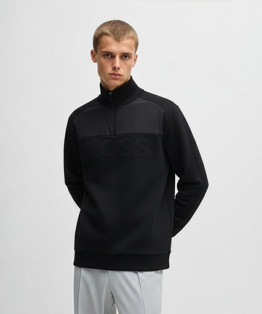 BOSE Big Logo Cotton Half-Zip Knit 50471807_001
