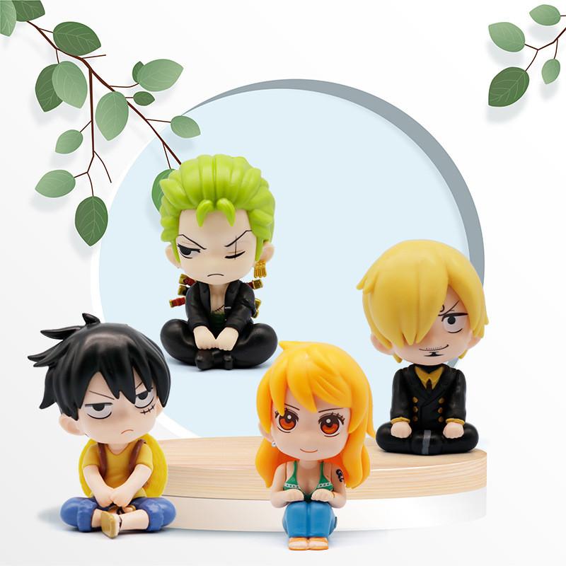 Piece One Luffy Sanji Nami Zoro Action Figure Anime Kawaii Pvc Model Decor Doll
