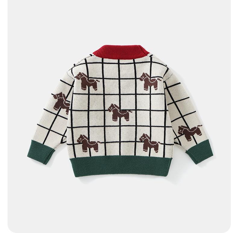 DUUDUU Kids' Knitwear: Thick Korean-Style Toddler Sweater for Boys - Autumn/Winter Warmth