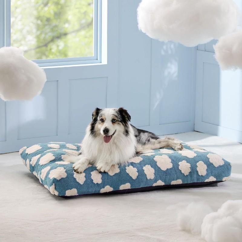Rectangular Pet Bed Dogs Cats Soft Plush Floor Mat With Removable Cover