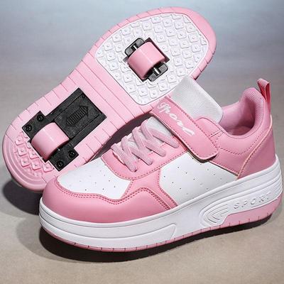 28-40 Children's Sneakers Running Shoes Two-wheeled Disassembly Student Skate Shoes Sneakers