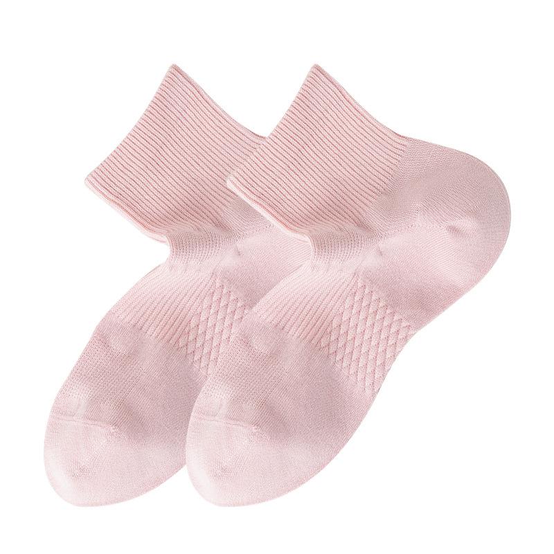 Summer Women's Pure Cotton Thin Mesh Breathable Anti-pilling All-cotton Women's Sports Socks Boneless Women's Socks