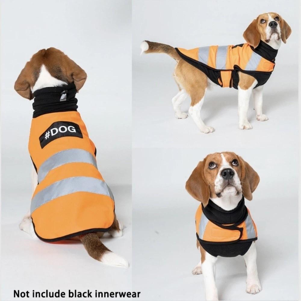 Bright Orange Puppy Visibility Jacket Adjustable Pet Fluorescent Clothes  for Walking Night