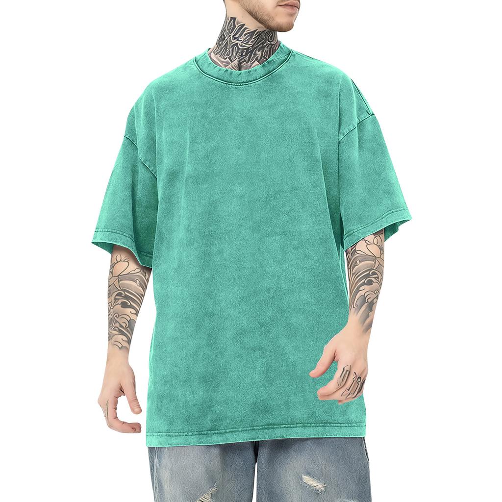 Men's Round Neck T-Shirt Casual Sports Short-Sleeve Top