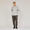 Champion Long Sleeve Zip Hooded Sweatshirt with Embroidered Oxford Size L Men's Fleece-Lined Logo, Gray, (C3-W106Z)