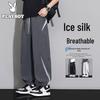 PLAYBOY Pantalon de jogging en soie glacée pour homme
