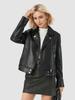 2026 New Arrival Women's Leather Jacket Short Faux Leather Moto Biker Coat Oversized Stylish Outwear