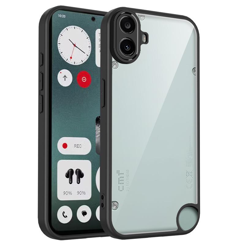 CMF By Nothing Phone One Case Shockproof Silicone Bumper with Clear Back Hard Cover Phone Case for Nothing CMF Phone 1 CMFPhone1