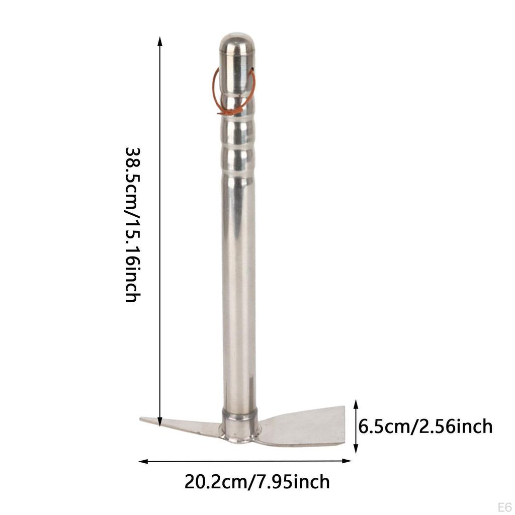 Gardening Hand Tiller Tool Stainless Steel 15.1inch Long Cultivating for Transplanting