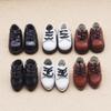 [GloryOry] Obitsu 11 Doll Shoes, Round Toe Shoes, 11cm Doll Shoes, Lace-up, Leather-style Round Toe Shoes, Black, White, Brown (Brown)