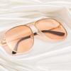 New Fashion Oversized Pilot Sunglasses Unisex Metal Square UV400 Sun Glasses Summer Outdoor Shades for Women Men