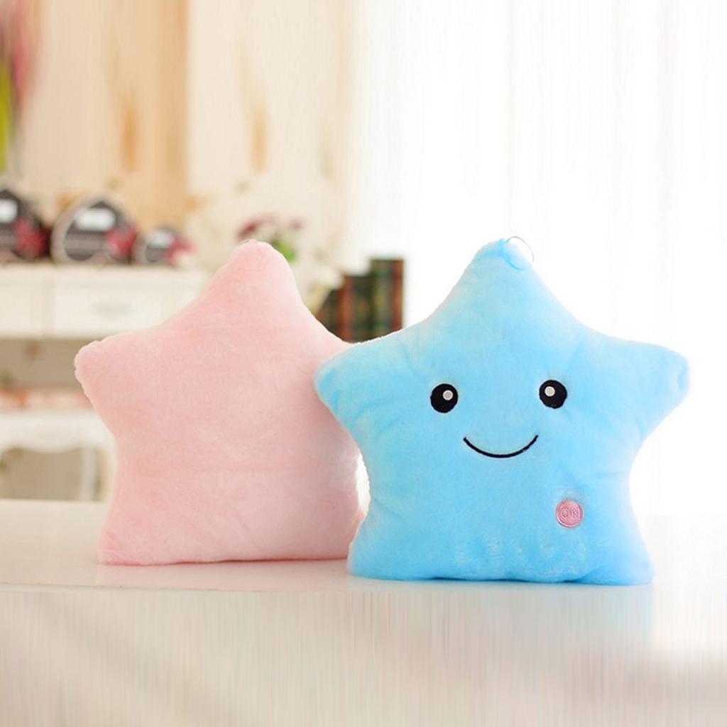 Colorful Five-pointed Star Luminous Glowing  Soft Plush Children Cute Toy