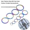 2pcs Multisizes Titanium Alloy EDC Key Chain Portable Key Holder  Camping Travel Hanging Tool