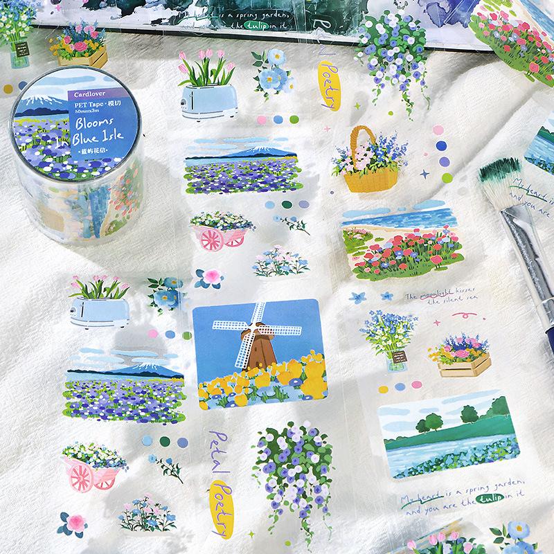5cm×300cm Tape Only the Flowers Know Series Artistic Floral Landscape Hand Account DIY Materials