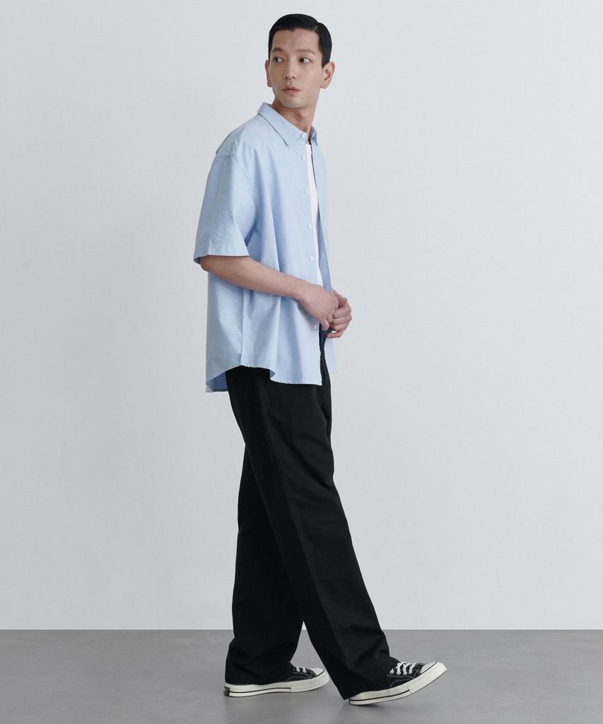 MUSINSA STANDARD Reverse One-Tuck Regular Fit Chino Pants [Black]