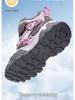 Girls' High-Top Waterproof Winter Snow Boots with Velvet Lining and Leather Surface