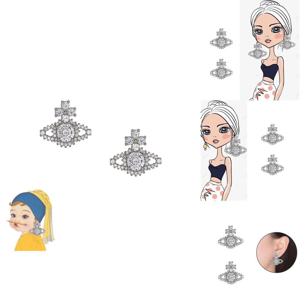 High-end Saturn Planet Ear Studs Glamorous And Fashionable