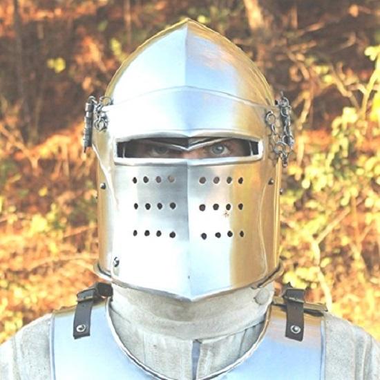 

Barbute 18 Guage Functional Helmet Armor Rustic Home Decor Gifts