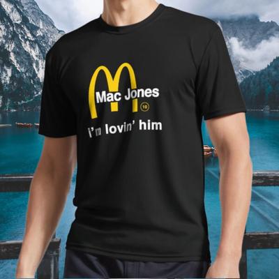Neues Shirt Mac Jones i'm lovin him Logo Active T-Shirt Lustig Größe S bis 5XL