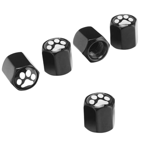 

Колпачки для воздушных клапанов шин LIKENNY, Алюминиевый сплав, Упаковка из 5 штук (1 запасной), Милый дизайн следа лапы питомца, узор лапы, автомобиль, автомобиль, мотоцикл, наряжаться П