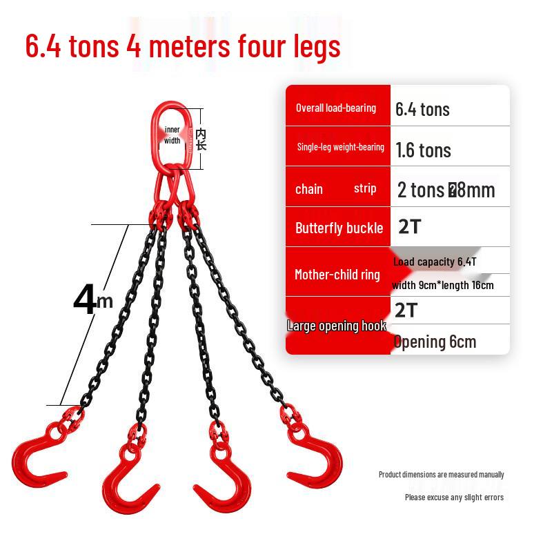 G80 Manganese Steel Double Hook Sling Chain for Lifting and Hoisting