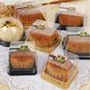50Pcs Moon Cakes Packing Box Round Square Transparent Plastic Muffins Cookies Cake Container Cups Black/gold