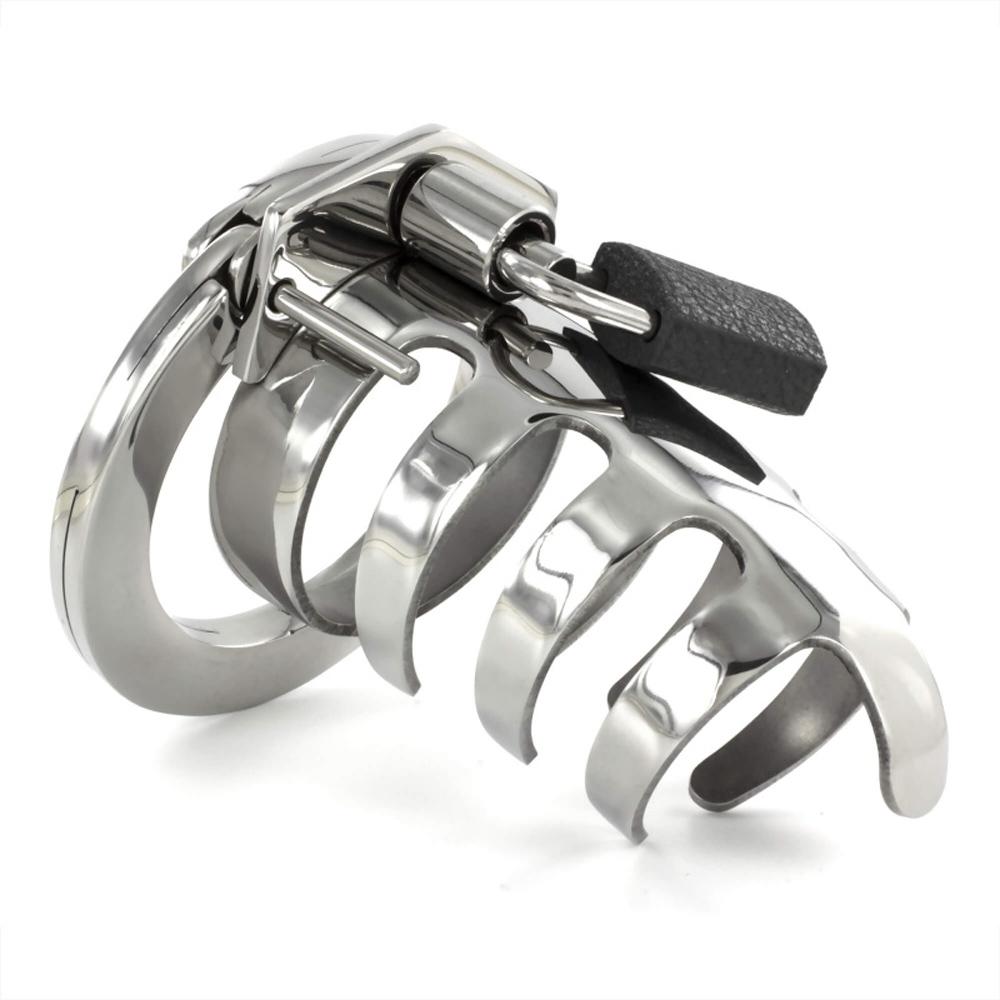 Classic Steel Chastity Lock & Cock Cage-100% Waterproof Customizable Stainless Steel BDSM Device