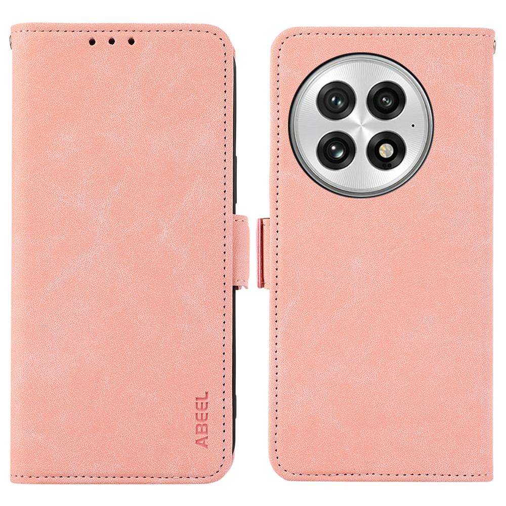 ABEEL For OnePlus 13 Case PU Leather Folio Stand View RFID Blocking Phone Cover