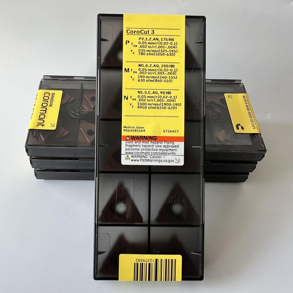 SANDVIK / N123T3-0100-0000-GS 1125 / Original Swedish hard alloy blade 10 Pcs