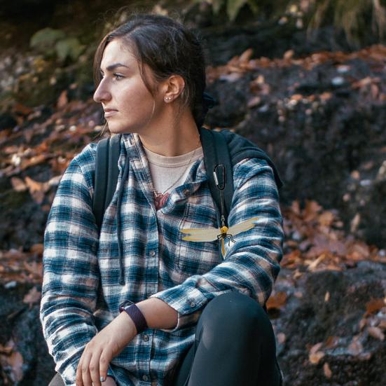 Falešná dekorace vážky s karabinou Přenosný venkovní kempingový komár Odpuzovač much Simulovaný 3D