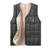 Autumn and Winter Cotton Vest Men's Inner and Outer Wear Plus Velvet Thickened Plus Size V-neck Waistcoat Warm Cotton Vest