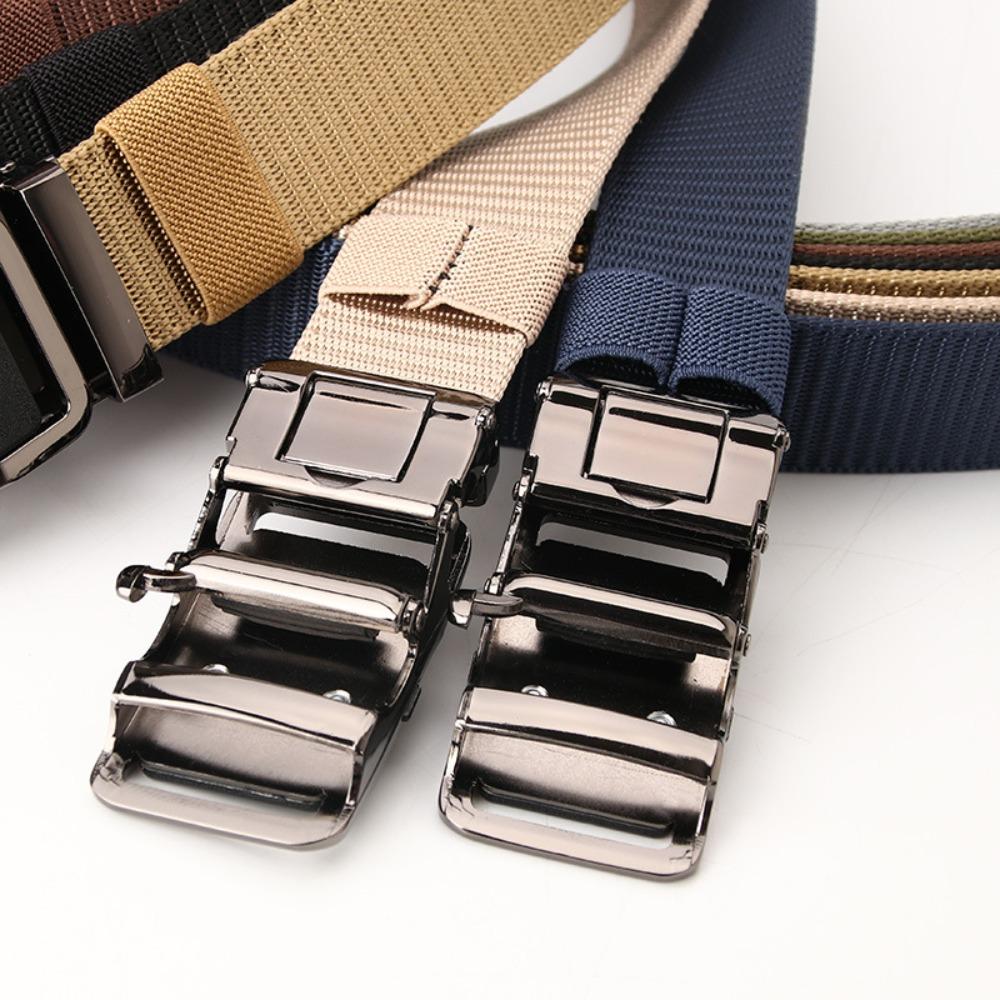 

Jeans Decor Quick Buckle Hole-free Belt Zinc Zinc Alloy Buckle Men Waistband Cargo Pants Accessories чорний