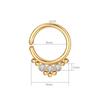 1pc 18g 8mm CZ Steel Clicker Segment Nose Rings Hoop Open Hinged Ear Helix Septum Piercing Unisex Body Jewelry Piercing Nostril