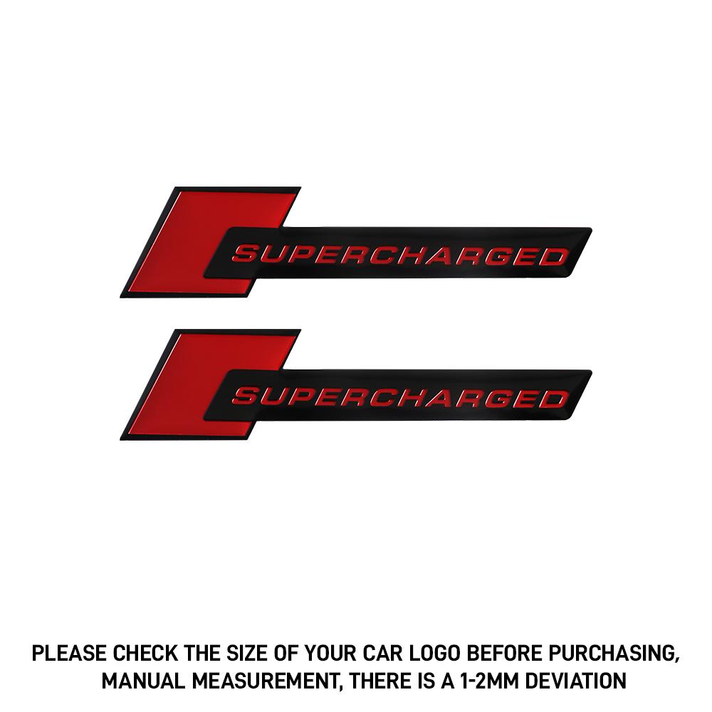 1/2pcs 3D Aluminum For sq SUPERCHARGED Badge Logo Car Body Rear Trunk Decoration Emblem Sticker Auto Modification Accessories