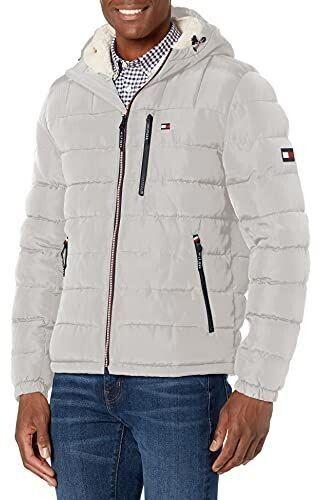 Winter Jacket Tommy Hilfiger Midweight Sherpa Lined Hooded Puffer Jacket Ice Tech