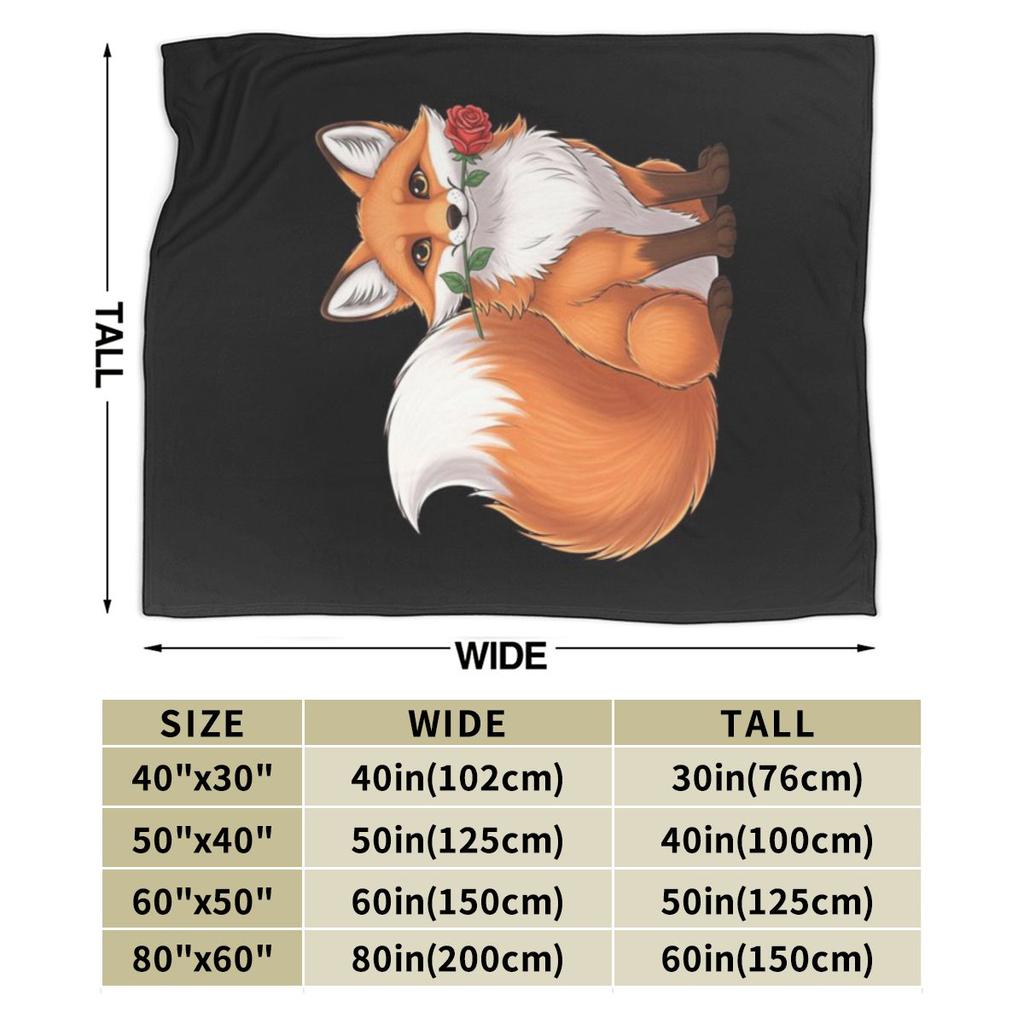 Fox With Rose Personalized Comfortable Decorate Home An UltraSoft Micro Fleece Blanket