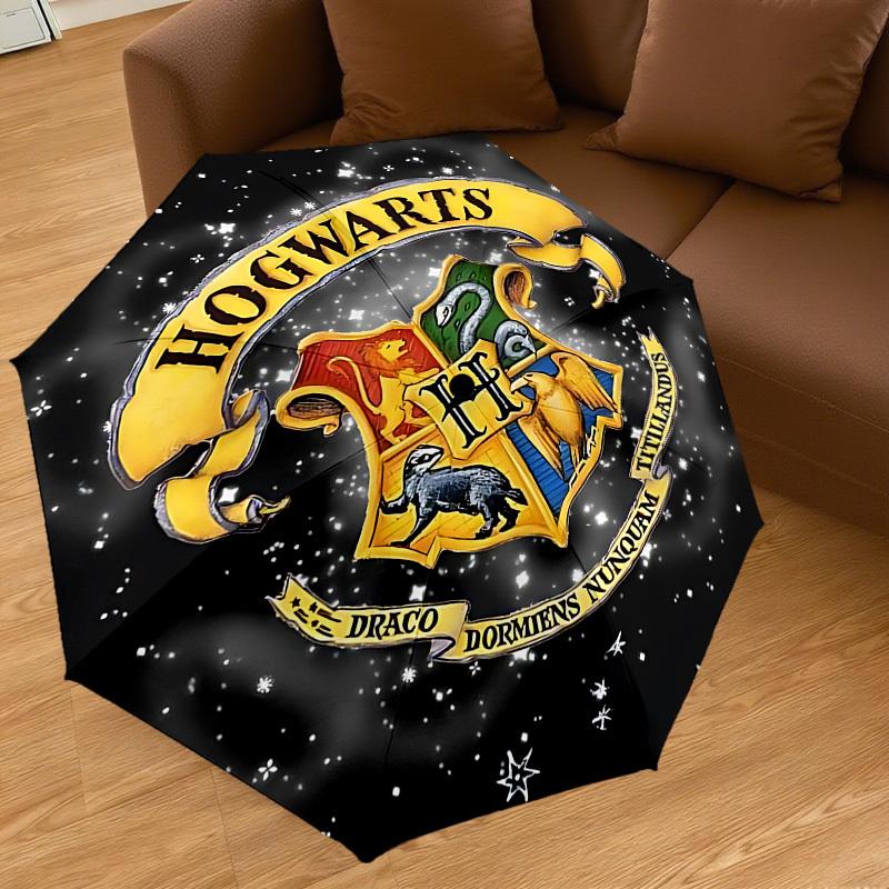1PC Hogwarts Crest Umbrella-8-Rib Reinforced, Automatic Open, Lightweight & Durable, Cute Fashion Accessory for Outdoor, D2624