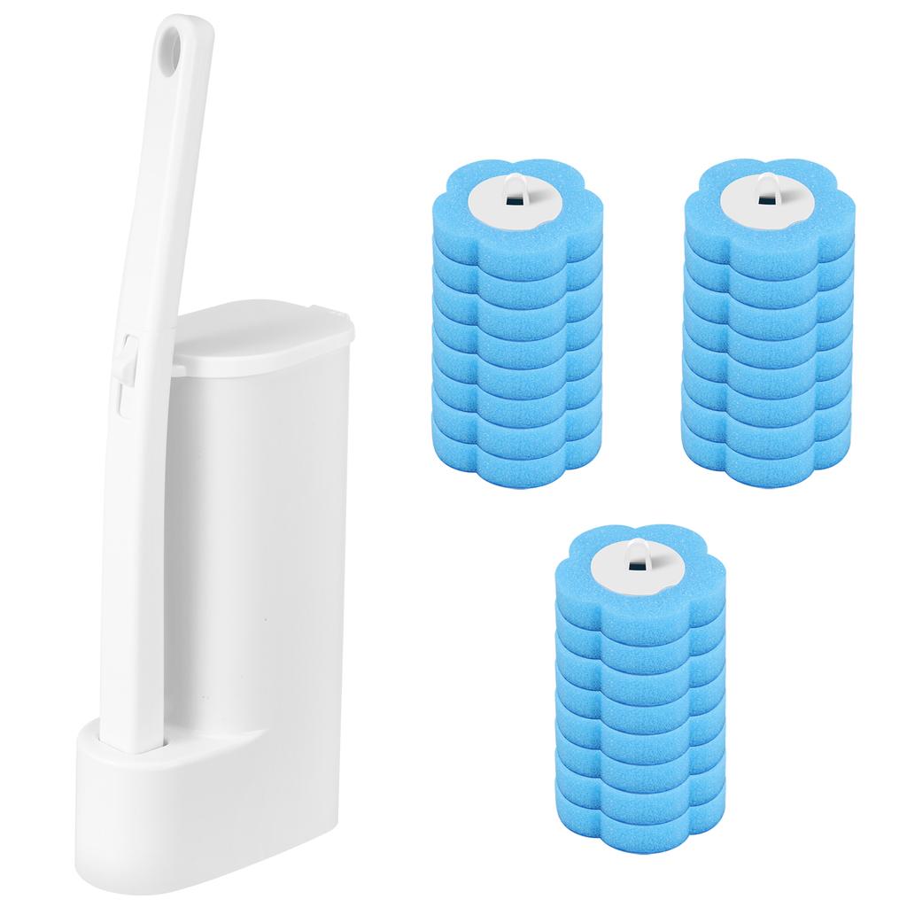 Disposable Toilet Brush Replacement Head Restroom Cleaning Brush Kit Long Handle Wc Bathroom Tool Accessories