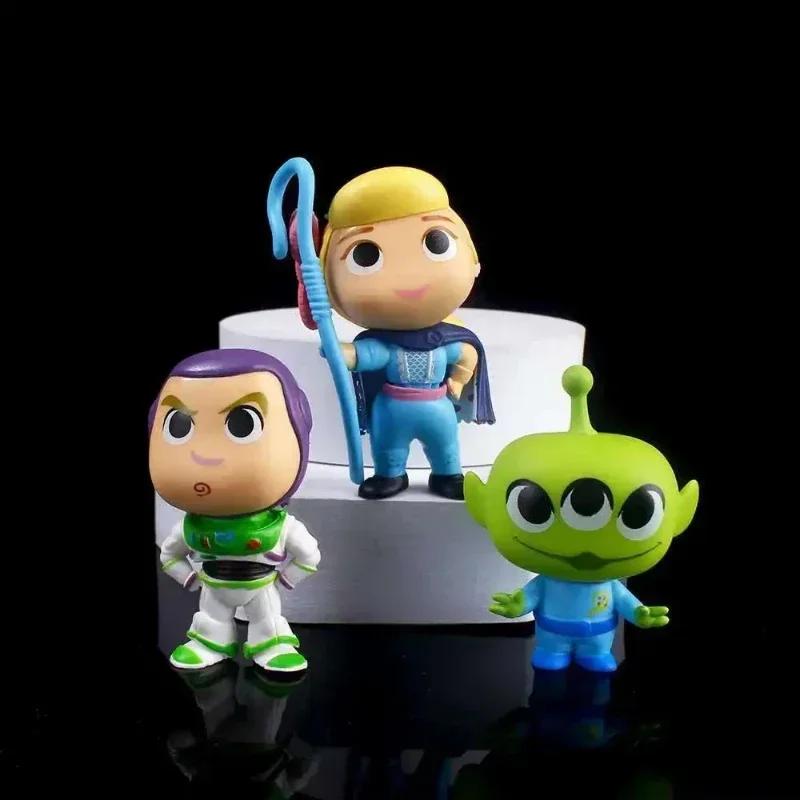 10pcs/lot Cartoon Movie Decoration Accessories - Woody Buzz Lightyear Alien Action Doll Models Cute Home Ornament Gifts.